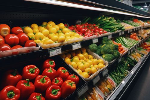 光影下的田園饋贈 農產品新鮮蔬菜貨架攝影的藝術呈現